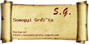 Somogyi Gréta névjegykártya