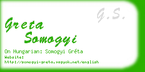 greta somogyi business card